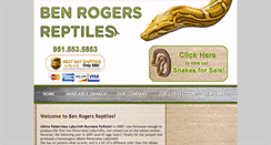 Desktop Screenshot of benrogersreptiles.com